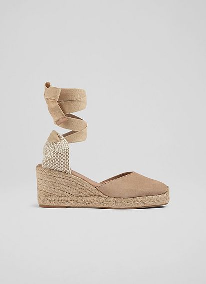 Maureen Beige Suede Espadrilles
