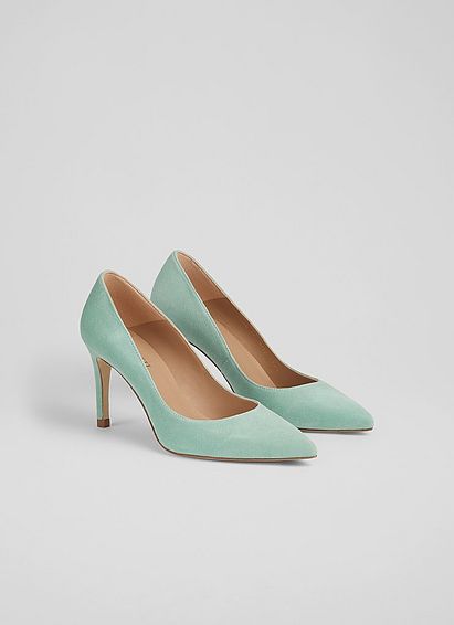 Floret Mint Suede Pointed Toe Courts