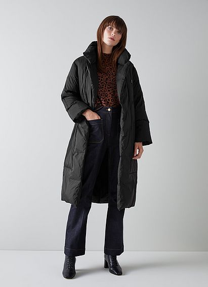 Moritz Black Nylon Recycled Down Puffer Coat