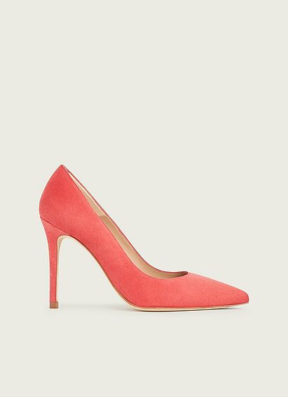 Fern Lipstick Suede Pointed Toe Courts