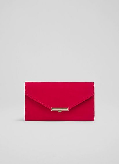 Lucy Roca Red Suede Clutch