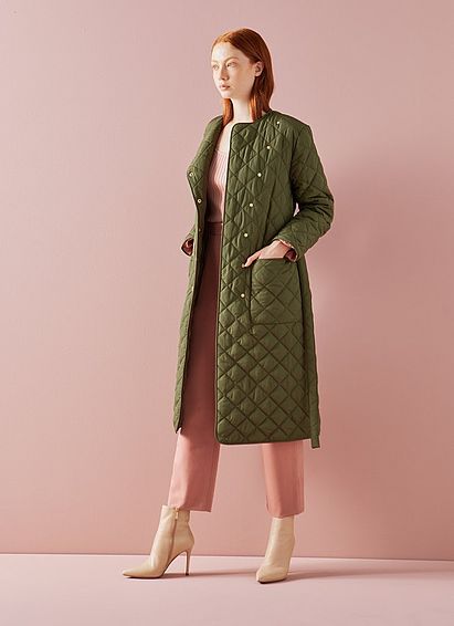 Litten Green Quilted Coat