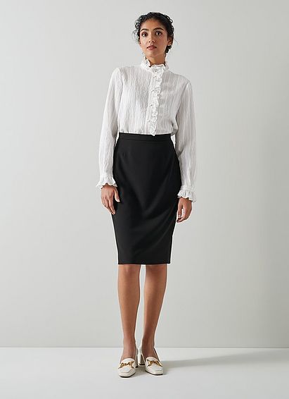 Nina Black Pencil Skirt