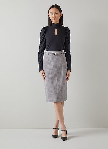 Keira Black Keyhole Detail Ecovero? Top