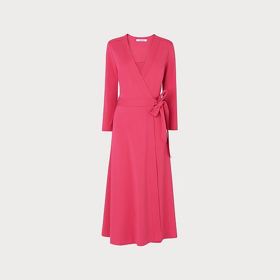 Juno Raspberry Pink Wrap Dress
