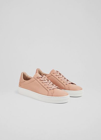 Tulsa Rose Leather Flatform Trainers