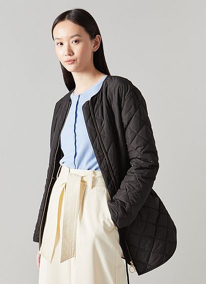 Garance Black Quilted Jacket