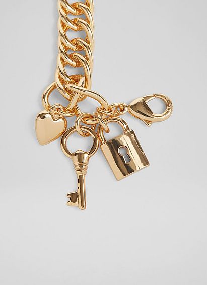 Adina Chunky Gold Charm Bracelet