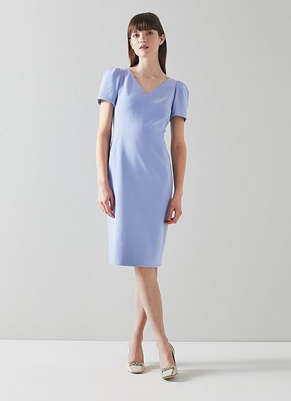 Rebecca Lavender Crepe Shift Dress