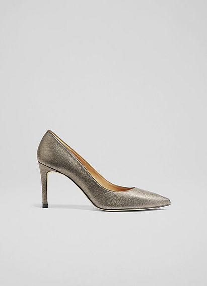 Floret Bronze Glitter Pointed Toe Courts