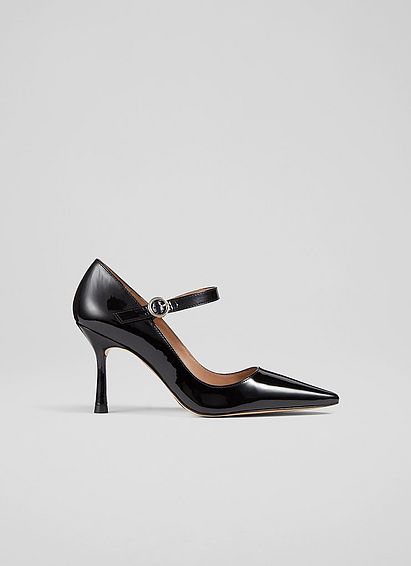 Camille Black Patent Mary-Jane Courts