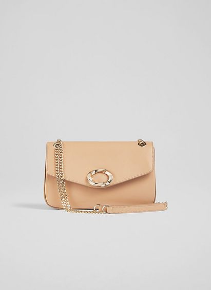 Charlie Camel Leather Envelope Shoulder Bag