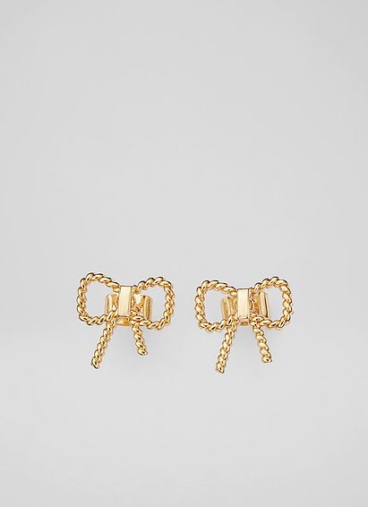 Naomi Gold Bow Earrings