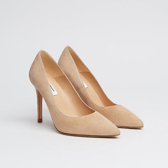 Fern Beige Suede Pointed Toe Courts