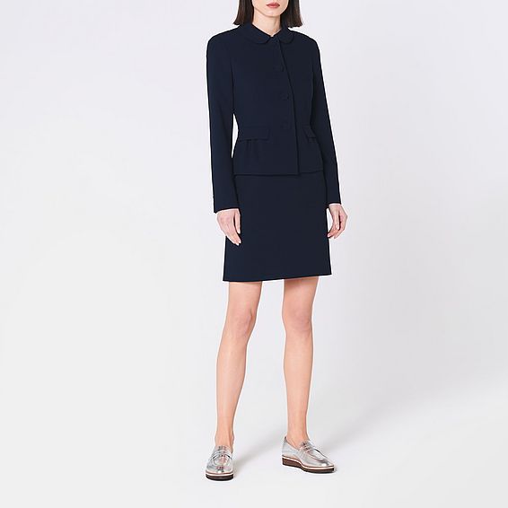 Nolan Navy Peplum Jacket