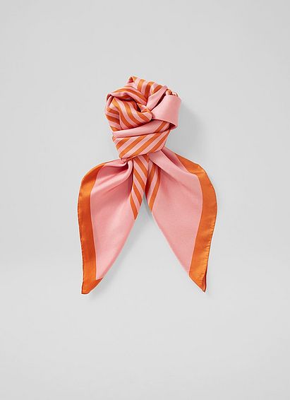 Nicole Pink and Orange Silk Scarf