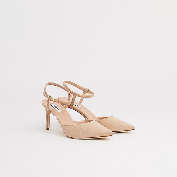 Hope Beige Suede Strappy Courts