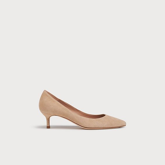Audrey Beige Suede Courts