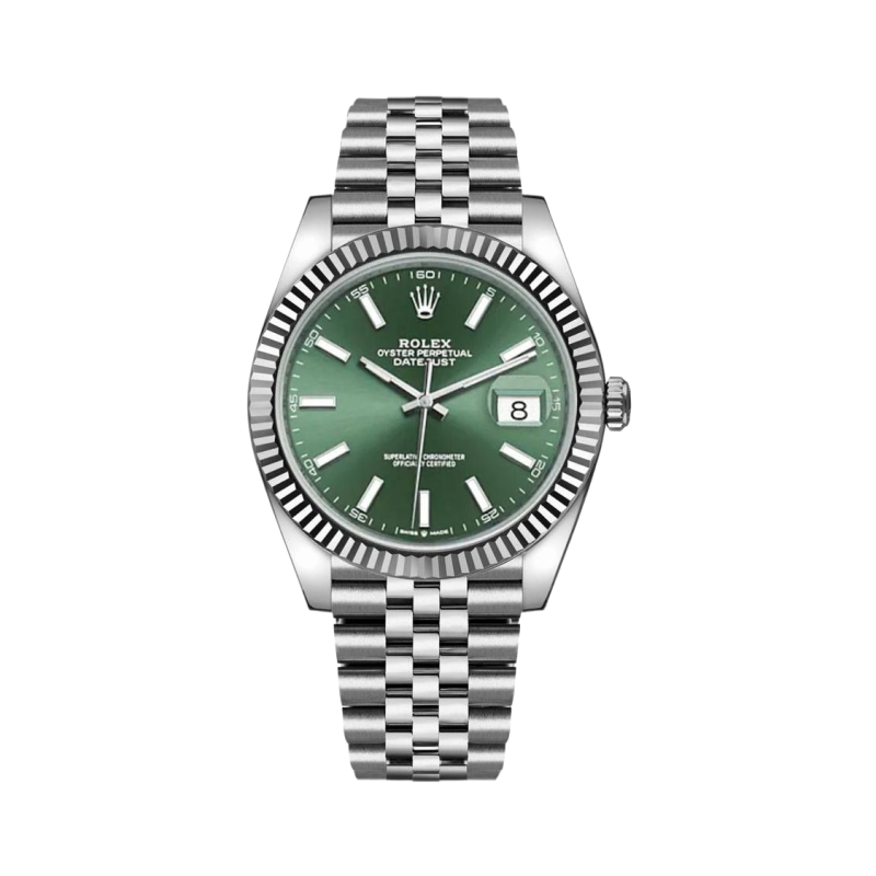 Datejust groene wijzerplaat Jubilee-armband 41 mm
