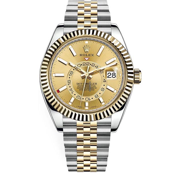 Sky-Dweller met champagnekleurige wijzerplaat, 42 mm