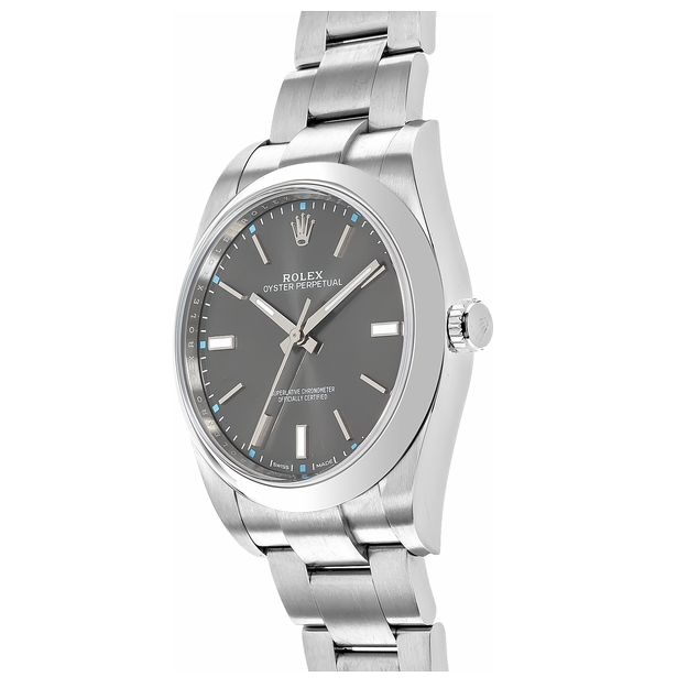 Oyster Perpetual Donker Rhodium 39 mm