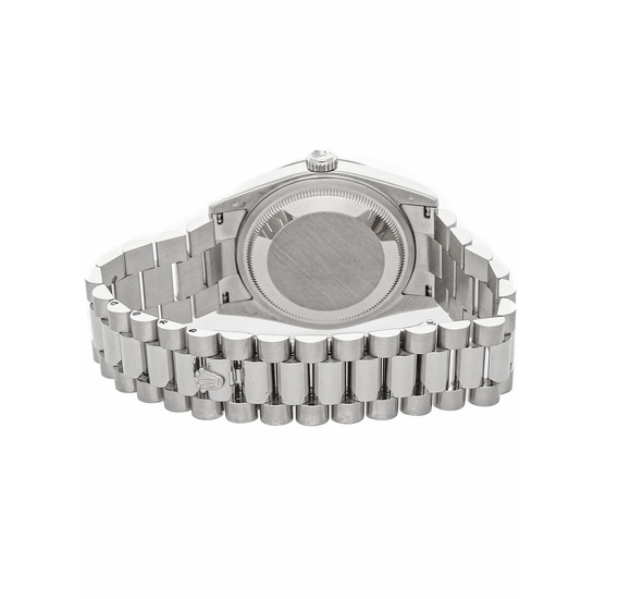 Day-Date met ijsblauwe wijzerplaat en Romeinse cijfers, 36 mm