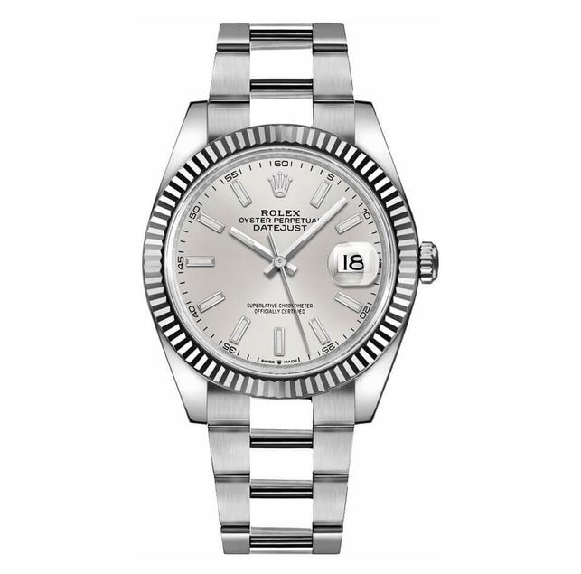 Datejust zilveren wijzerplaat Oyster-armband 41 mm