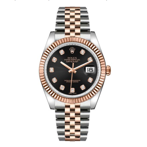 Datejust zwarte diamant wijzerplaat 36 mm
