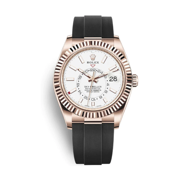 Sky-Dweller Oysterflex witte wijzerplaat 42 mm