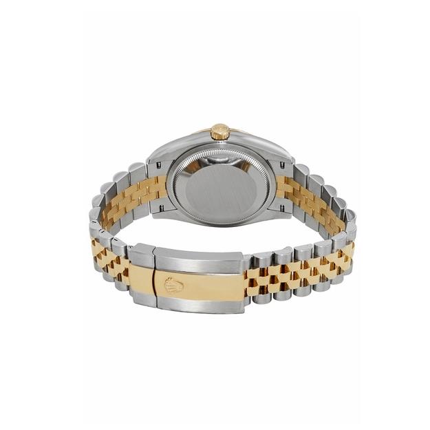 Datejust met zwarte wijzerplaat, goud en staal, 41 mm