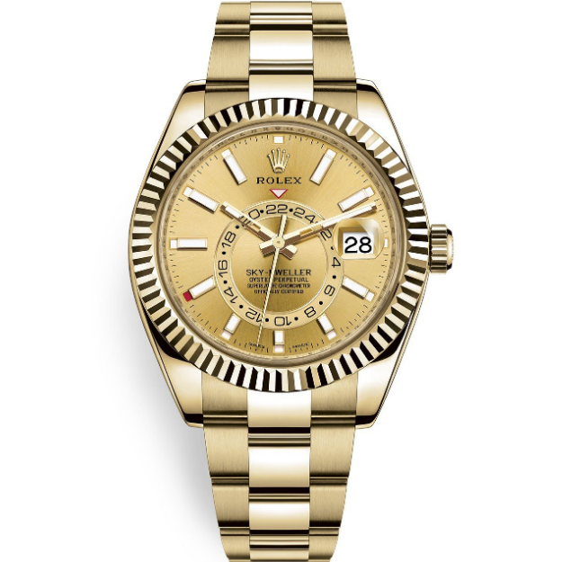 326938 Sky-Dweller Champagne Wijzerplaat met Indexen 42 mm