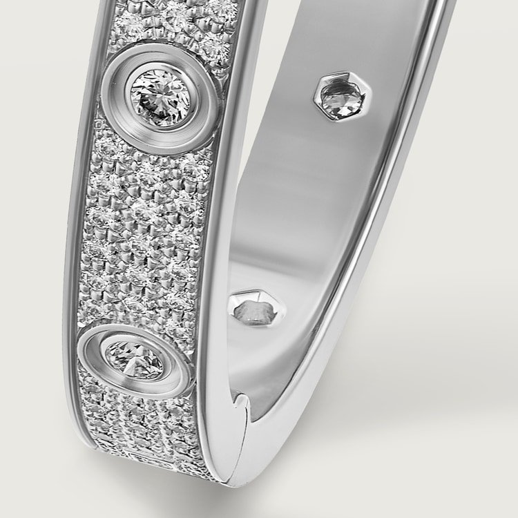LOVE BRACELET, DIAMOND-PAVED