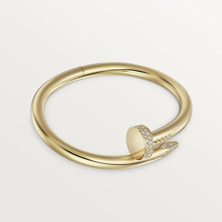 JUSTE UN CLOU BRACELET, MEDIUM MODEL,DIAMONDS[3 GOLD-PLATED COLORS]