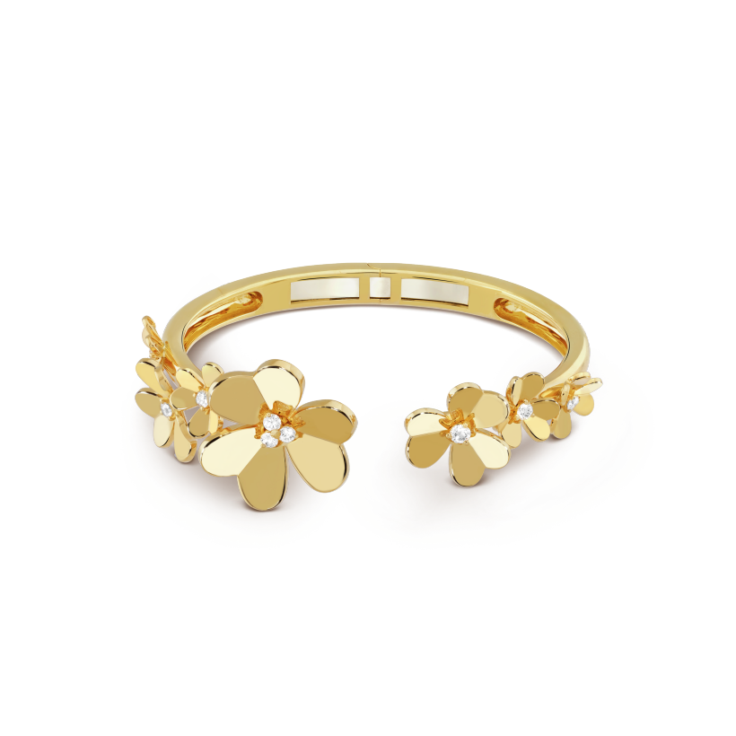 Frivole bracelet, 7 flowers, medium model