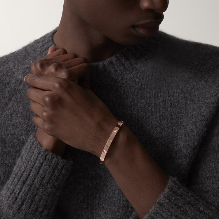 LOVE BRACELET, 4 DIAMONDS [3 gold-plated colors]