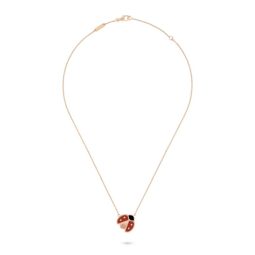 Lucky Spring pendant, open wings ladybug