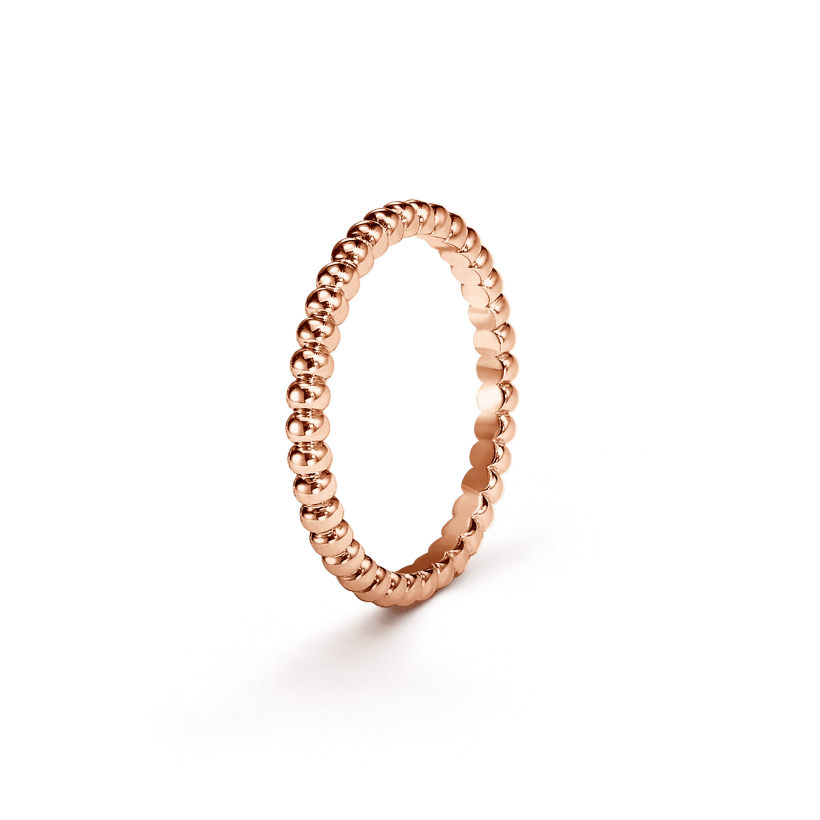 Perlée pearls of gold ring, small model