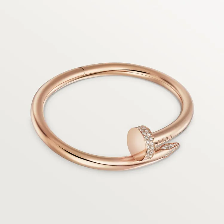 JUSTE UN CLOU BRACELET, MEDIUM MODEL,DIAMONDS[3 GOLD-PLATED COLORS]
