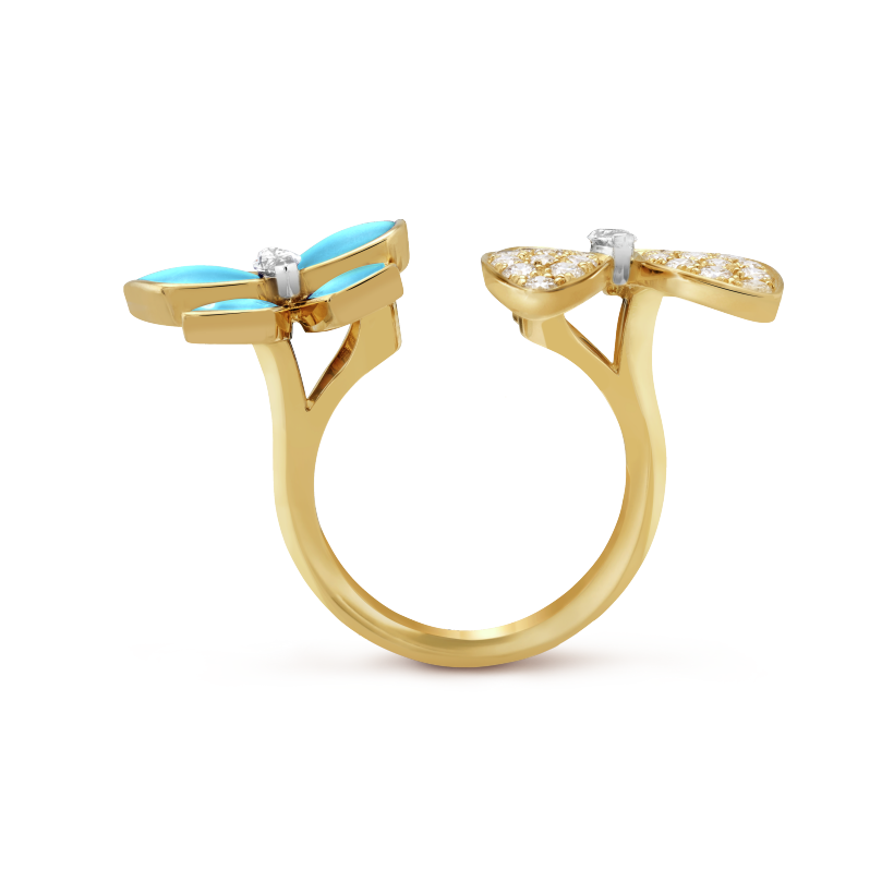 Two Butterfly Between the Finger ring