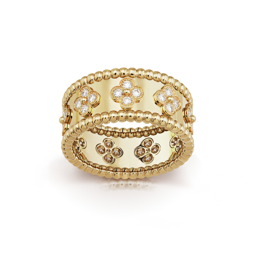 Perlée clovers ring, medium model