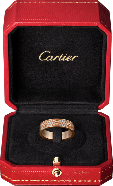 LOVE WEDDING BAND, DIAMOND-PAVED[3 Gold-Plated Colors]