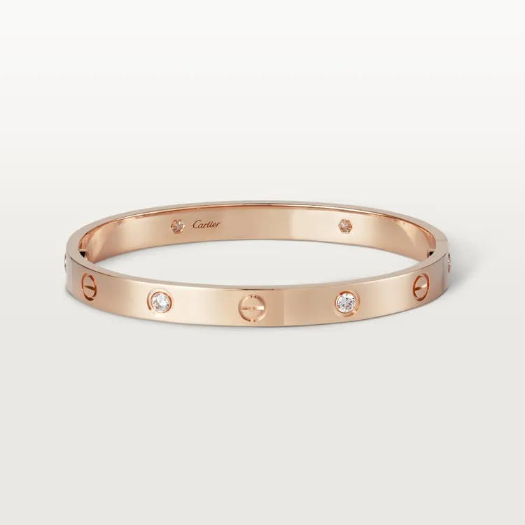 LOVE BRACELET, 4 DIAMONDS [3 gold-plated colors]