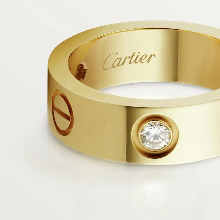 LOVE RING, 3 DIAMONDS [3 Gold-Plated Colors]