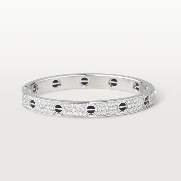 LOVE BRACELET, DIAMOND-PAVED, CERAMIC