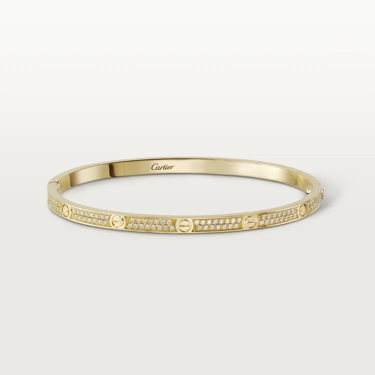 LOVE BRACELET, SMALL MODEL, PAVED [3 gold-plated colors]