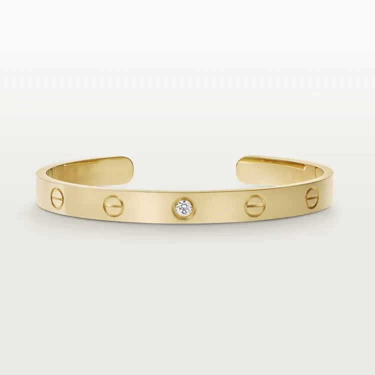 LOVE BRACELET, 1 DIAMOND[2 gold-plated colors]