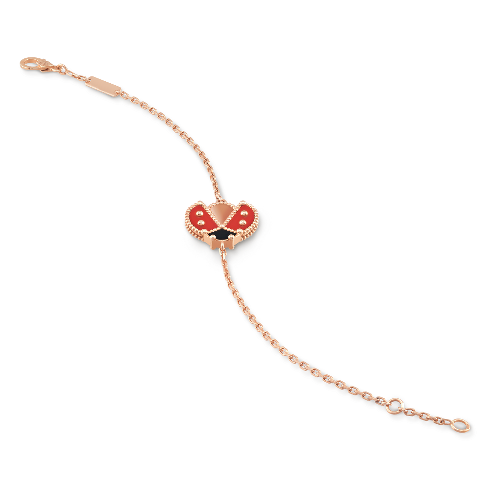 Lucky Spring bracelet, open wings ladybug