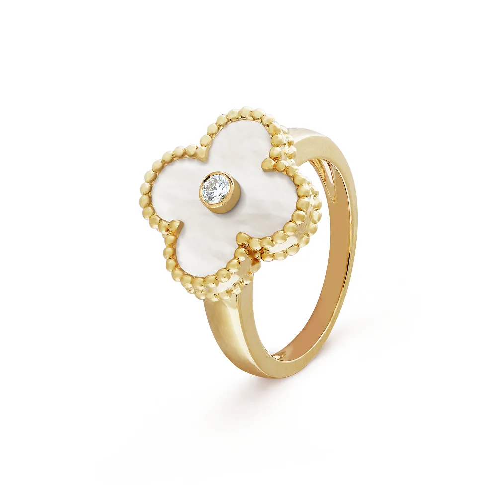 Vintage Alhambra ring [2 gold-plated colors]