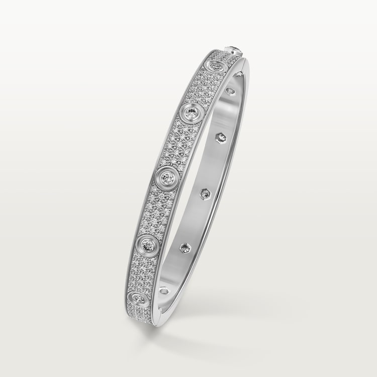 LOVE BRACELET, DIAMOND-PAVED