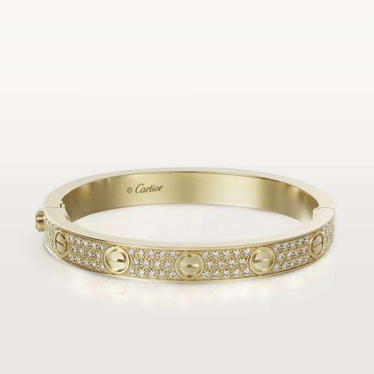 LOVE BRACELET, DIAMOND-PAVED[3 gold-plated colors]
